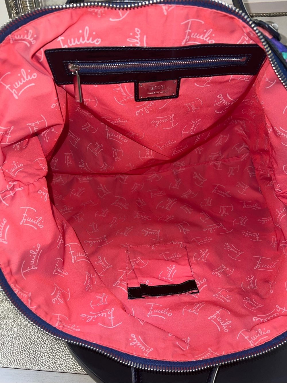 Emilio Pucci Multicolor Geometric Tote - Blue, Pink & Teal - Travel Bag - Picture 16 of 17